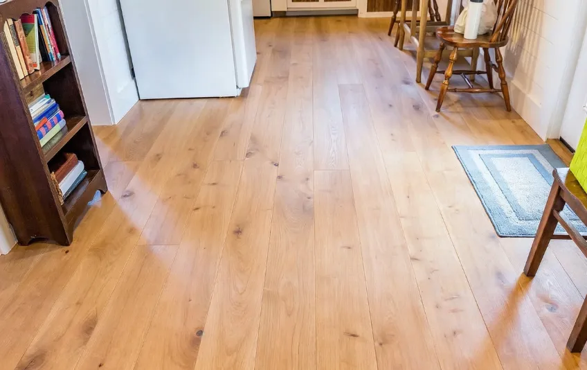 Flooring project in Los Angeles featuring hardwood floor installation inside residential home with clean modern finish
